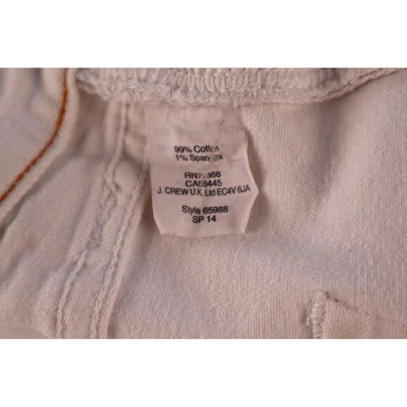 J.Crew by Stretch Denim Shorts ‎  Spandex Blend Off-White Color Size 4 - Picture 7 of 12